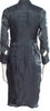 Jil Sander Dark Blue Ruffle Embellishment Mock Neck Knee-Length Dress