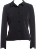 JOSEPH LONDON. Black Poly/Lycra Point Collar Button Up Blazer/Top