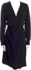 Joseph Italy. Black Plunge Neckline Knee-Length Dress