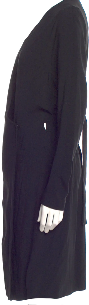 Joseph Italy. Black Plunge Neckline Knee-Length Dress