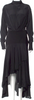 J.W. Anderson UK. Black Viscose/Silk Blend Turtleneck Long Dress