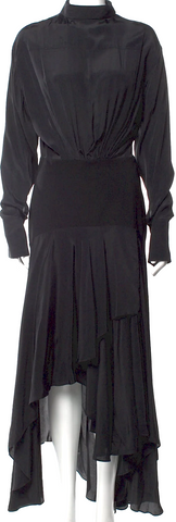 Y/Project (Glenn Martens) Black Bodycon Crew Neck Knee-Length Dress