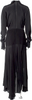 J.W. Anderson UK. Black Viscose/Silk Blend Turtleneck Long Dress