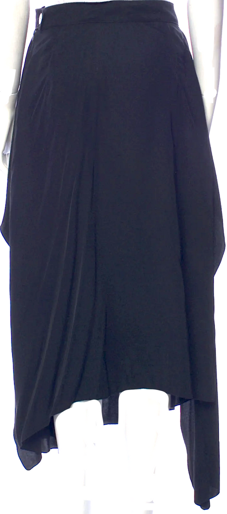 J.W. Anderson (Loewe Designer) Black Ruffle Embellishment Rayon Long Skirt