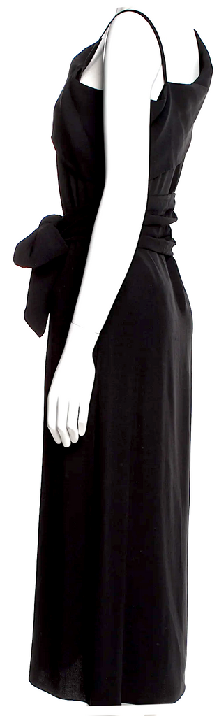J.W. Anderson UK. Black Viscose Blend One-Shoulder Long Dress