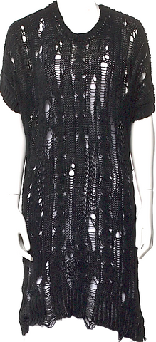 Ivan Grundahl Copenhagen. Black PolyTech Blend Midi Length Dress