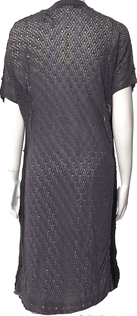 Comme des Garçons Japan. Junya Watanabe Black Wool Blend  Intentionally Distressed Sweater Dress
