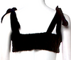 Khaite NY. Black Square Neckline Sleeveless Crop Top