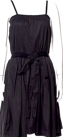 ISSEY MIYAKE JAPAN. zucca Black Pleated Cupra Sleeveless Tunic/Dress