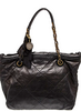 Lanvin  Paris. Black Leather Shoulder Bag