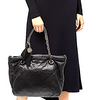 Lanvin  Paris. Black Leather Shoulder Bag