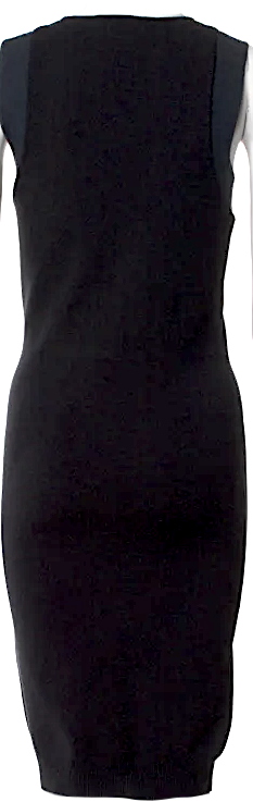 Lanvin Paris. Black Silk Knee-Length Dress