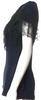 Lanvin Paris. Black Embellishment Crew Neck Short Sleeve Top