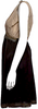 Lanvin PARIS. Brown/Black Silk Mini Dress