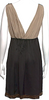 Lanvin PARIS. Brown/Black Silk Mini Dress