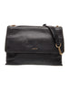 Lanvin Paris. Black Leather Shoulder Bag