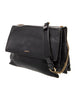 Lanvin Paris. Black Leather Shoulder Bag
