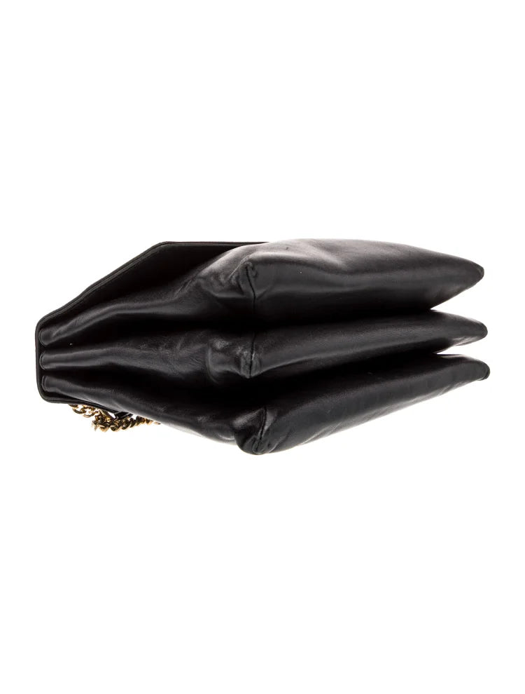 Lanvin Paris. Black Leather Shoulder Bag