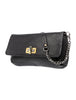 Lanvin Paris. Black Leather Crossbody Bag