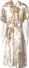 Maison Margiela Paris. JOHN GALLIANO DESIGNER. 2017 Collection Gold/Metallic Silk Blend Midi Length Dress