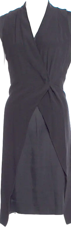 Maison Martin Margiela Paris. JOHN GALLIANO DESIGNER. NEW W/TAG Vintage 2014 Collection Grey Silk/Acetate Blend Knee-Length Dress