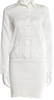 MAISON MARGIELA Paris. Neutrals/White Shirt-Dress Mini Dress