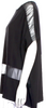 Maison Margiela Paris. Black Scoop Neck Mesh Accents Short Sleeve Shirt/Top