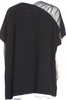 Maison Margiela Paris. Black Scoop Neck Mesh Accents Short Sleeve Shirt/Top