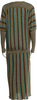 MISSONI ITALY. Green Striped Multi-Color Midi Length Dress