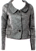 Marni Italy.  Grey Wool Blend Tweed Pattern Evening Jacket