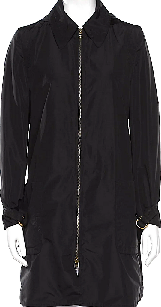 Marni Italy. Black Cotton/Polymaide Coat w/Hood