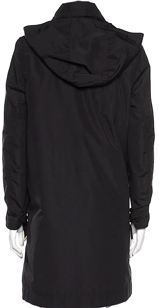 Marni Italy. Black Cotton/Polymaide Coat w/Hood