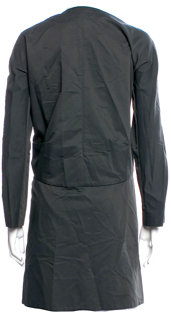 Marni Italy. Pre-Fall Grey Cotton/Nylon Evening/Lounge Jacket Belted Waist