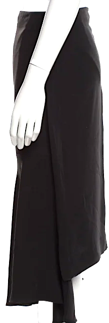 Marni Italy. Black Viscose Blend Knee-Length Skirt