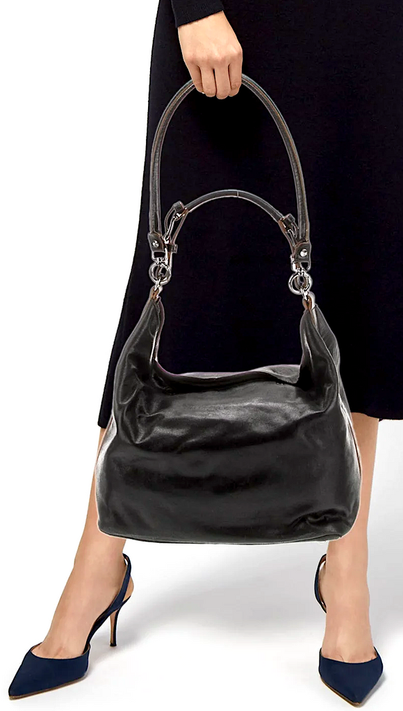 Marni Italy. Black Leather Pristine Shoulder Bag