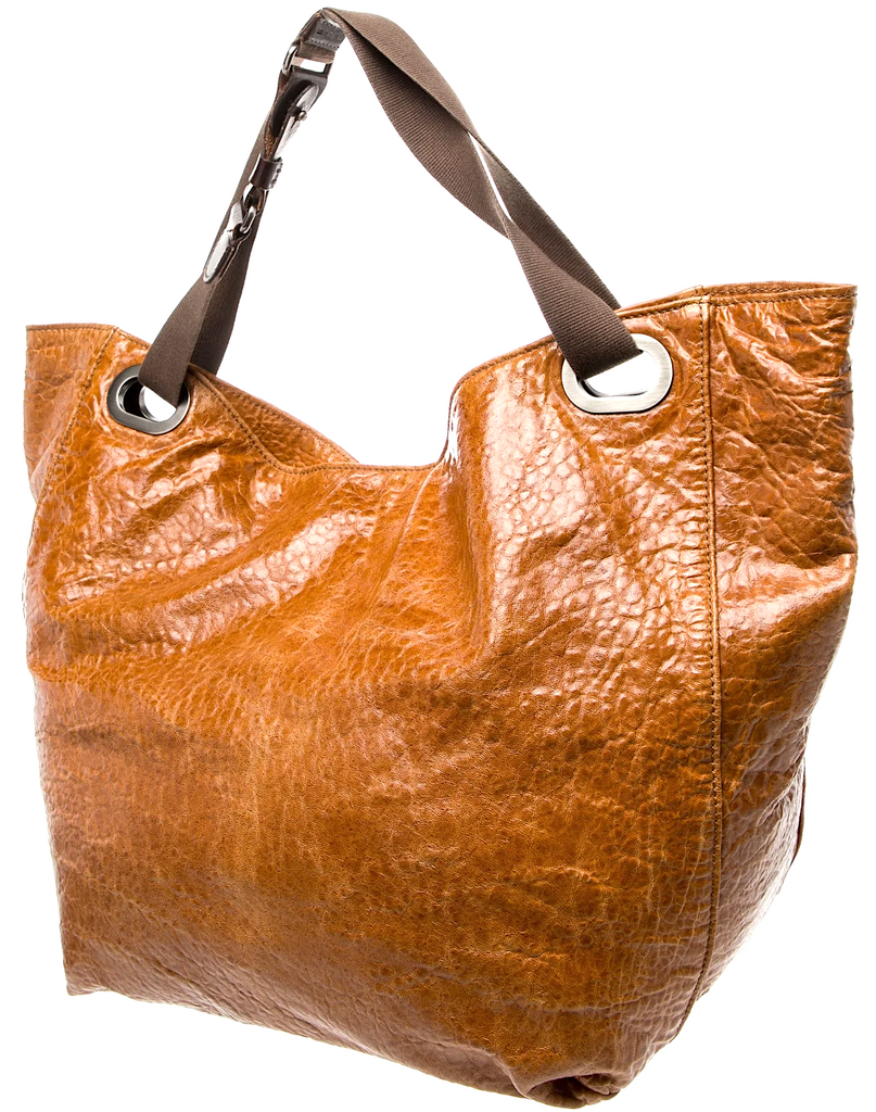 Marni Italy. Distressed Leather Honey Color Hobo Bag