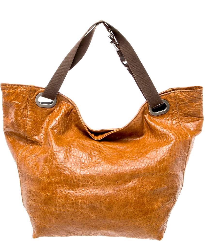 Marni Italy. Distressed Leather Honey Color Hobo Bag