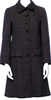 Marni Italy. Blue Cashmere Pointed Collar Coat