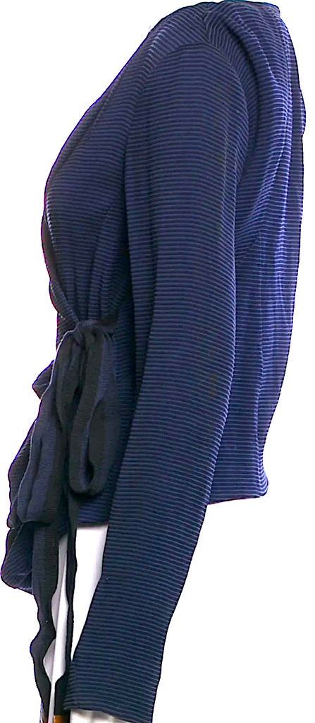 Marni Italy. Blue Rayon Blend Striped Evening Jacket