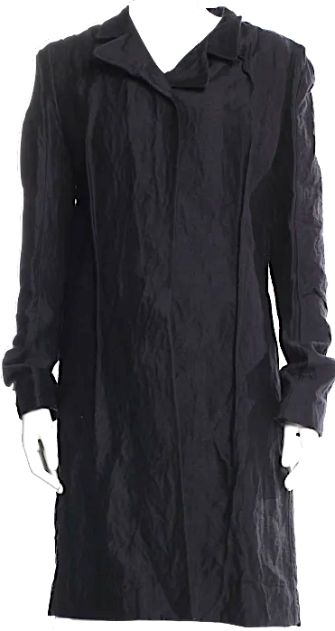 Marni ITALY. Black De-construct Shape Long Wool Nylon Coat