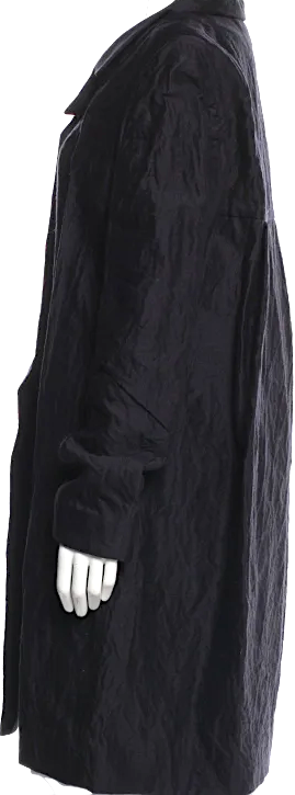 Marni ITALY. Black De-construct Shape Long Wool Nylon Coat