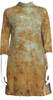 Marni ITALY. Brown Wool SILK Tye-Dye Print Mini Dress