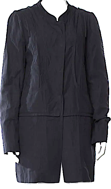 Marni Italy. Navy Cotton/Silk Stand Collar Jacket