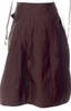 Marni ITALY. Brown Pleated Accents Midi Length Skirt