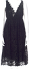 MIU MIU ITALY. Black Cotton/Viscose Lace Accent 2005 Collection Dress