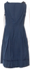 MIU MIU ITALY. Blue Pleated Accent Cotton 2006 Collection Dress