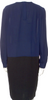 Miu Miu Italy. Dark Blue/Black Colorblock Silk Knee-Length Dress