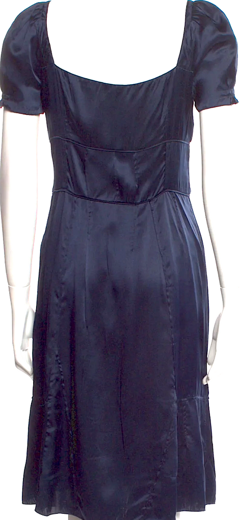 Miu Miu Italy. Vintage 2006 Collection Black Silk Dress