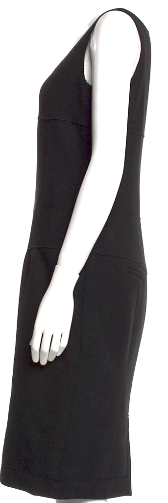 Miu Miu Italy. 2006 Collection Black Virgin Wool/Nylon Blend Vintage Knee-Length Dress