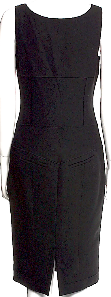 Miu Miu Italy. 2006 Collection Black Virgin Wool/Nylon Blend Vintage Knee-Length Dress